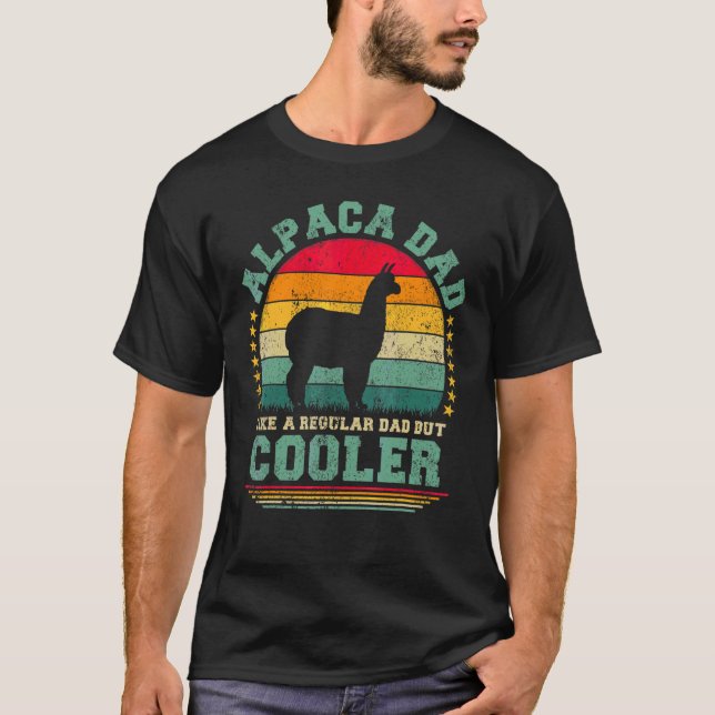 Camiseta Los Hombres Alpaca Papá Como Un Padre Regular Pero (Anverso)