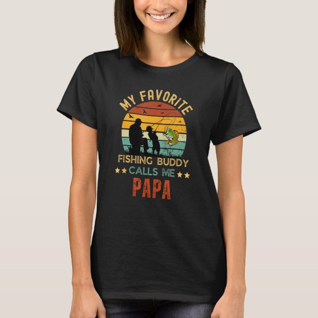 Camiseta Los hombres alucinan a mi amigo pescador me llama  (Anverso)