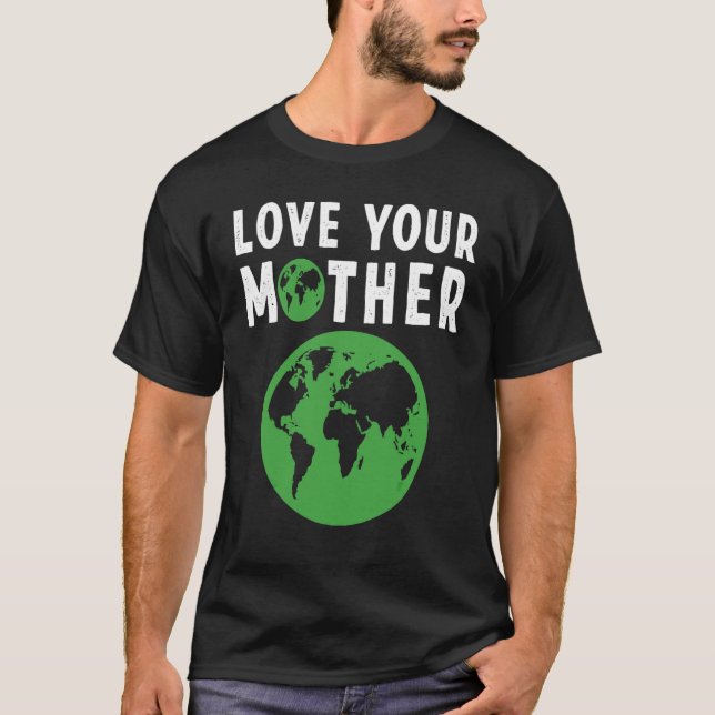 Camiseta Los Hombres Aman A Su Madre Tierra Y Flores Amigab (Anverso)