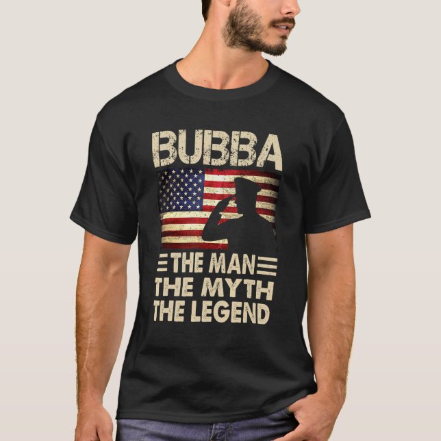 Camiseta Los Hombres Bubba El Hombre El Mito De La Leyenda  (Anverso)
