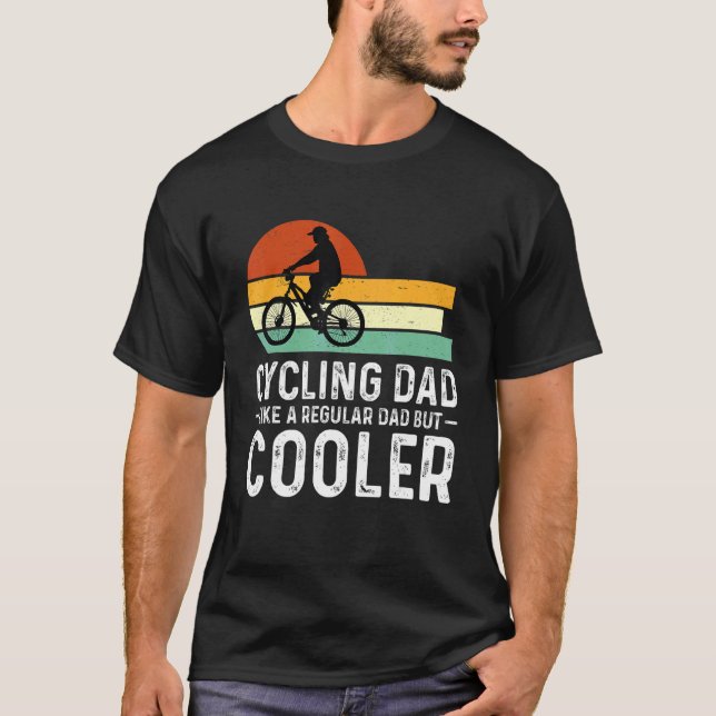 Camiseta Los Hombres Ciclizan A Papá Como Un Padre Regular  (Anverso)