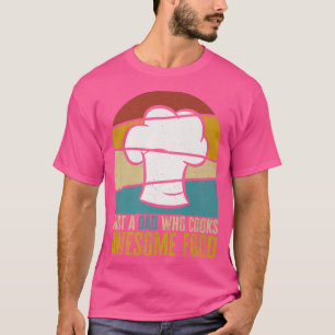 Camiseta Los hombres cocinan la cita de papá retro