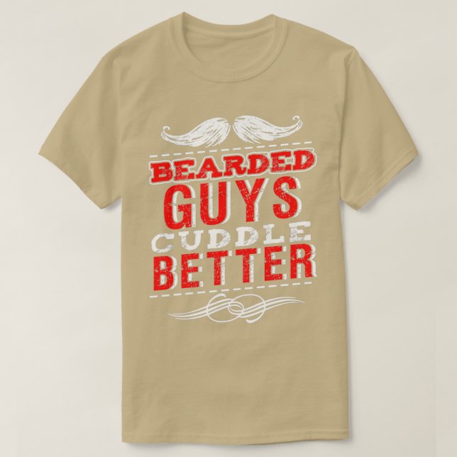 Camiseta Los Hombres Con Cabeza Cuddle Mejor Barba Graciosa (Diseño del anverso)