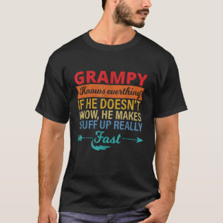 Camiseta Los hombres copiosos saben todo el día del abuelo