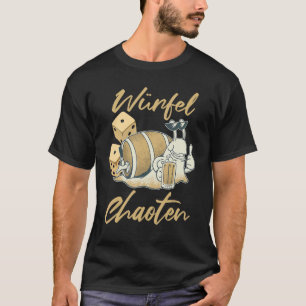 Camiseta Los Hombres Cubren Caracol Caótico Con Barril De C