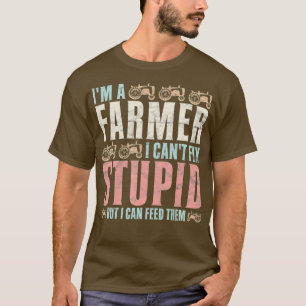 Camiseta Los Hombres Cultivando A Un Agricultor No Puedo Ar