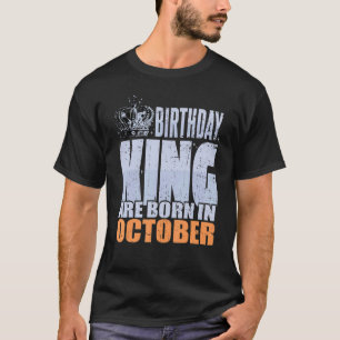 Camiseta Los Hombres Cumpleaños King Nacen En Octubre Cumpl