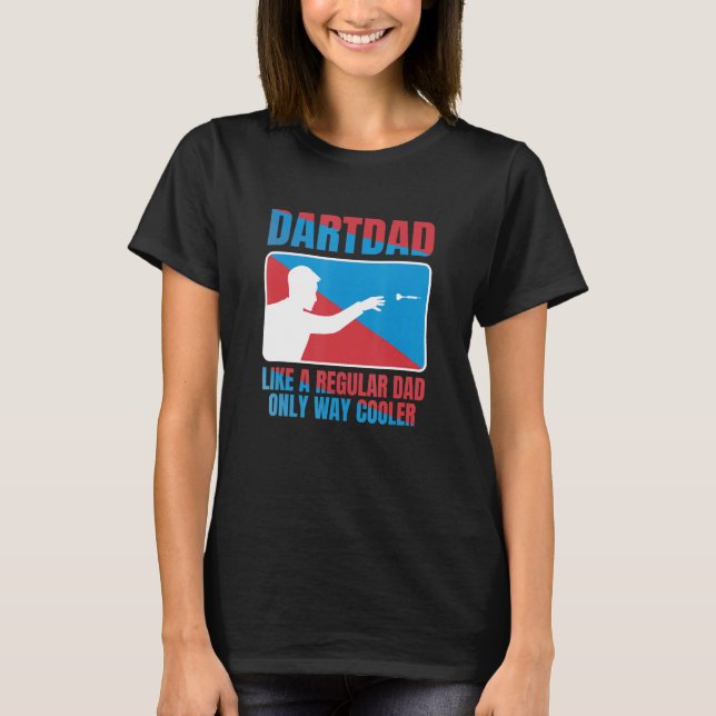 Camiseta Los Hombres Dart Dad Como Un Papá Regular Dardos D (Anverso)