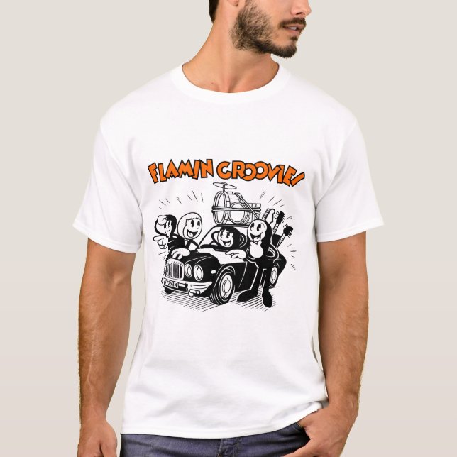 Camiseta Los hombres de banda de rock americanos de Flamin (Anverso)