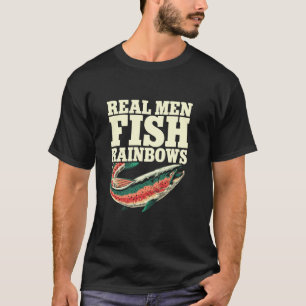 Camiseta Los hombres de carrete pescan truchas arcoíris de