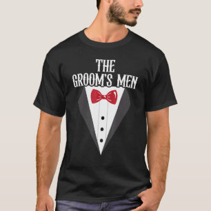 Camiseta Los hombres de los hombres del novio Cuadrilla de 