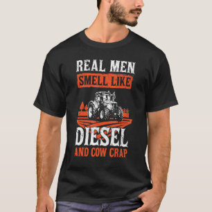 Camiseta Los hombres de tractor de verdad huelen a diésel y