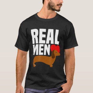 Camiseta Los hombres de verdad aman a Dachshund, un hombre