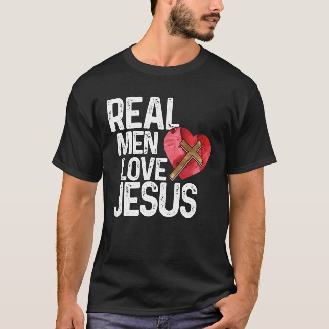Camiseta Los hombres de verdad aman a Jesús (Anverso)