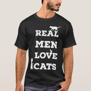 Camiseta Los hombres de verdad aman a los gatos