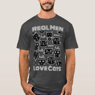 Camiseta Los hombres de verdad aman a los gatos