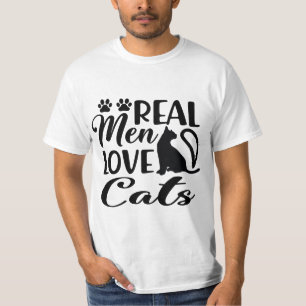 Camiseta Los hombres de verdad aman a los gatos