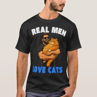 Camiseta Los hombres de verdad aman a los gatos Diseño dive