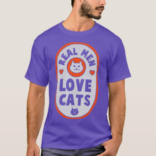 Camiseta Los hombres de verdad aman a los gatos el gato el 