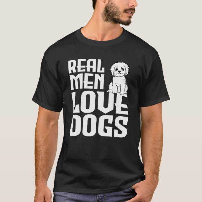 Camiseta Los hombres de verdad aman a los perros (Anverso)