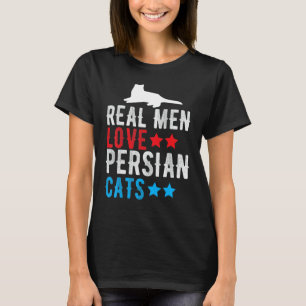 Camiseta Los hombres de verdad aman al gato persa  Gatos  D