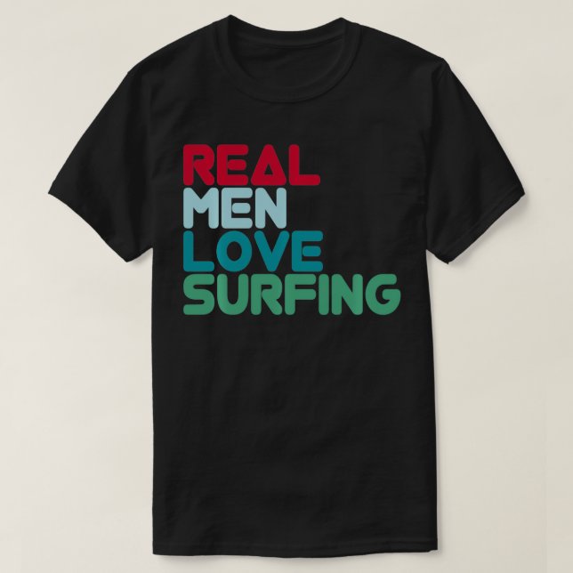Camiseta Los Hombres De Verdad Aman El Surfing Kitesurfer W (Diseño del anverso)