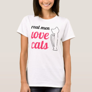 Camiseta Los hombres de verdad aman los gatos