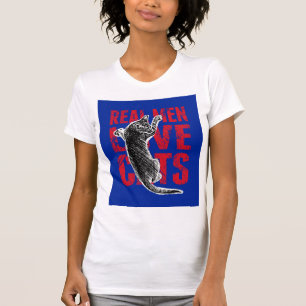 Camiseta Los hombres de verdad aman los gatos