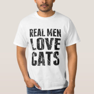 Camiseta Los hombres de verdad aman los gatos