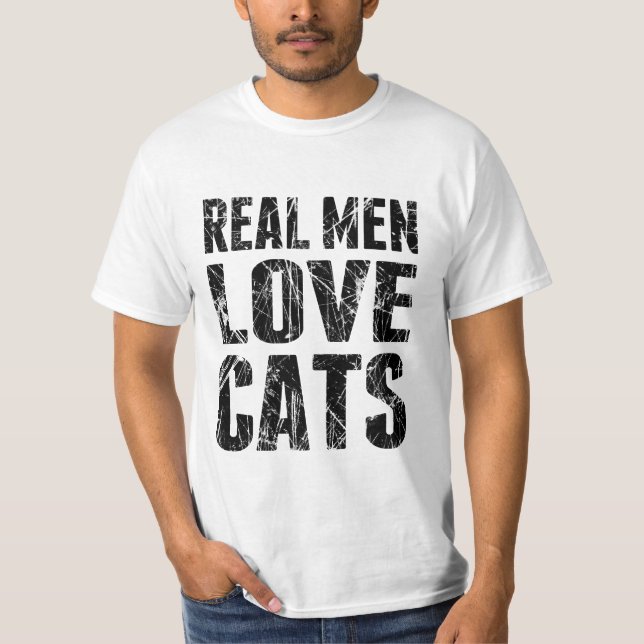 Camiseta Los hombres de verdad aman los gatos (Anverso)