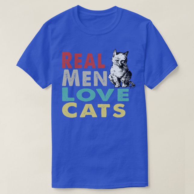 Camiseta Los hombres de verdad aman los gatos (Diseño del anverso)