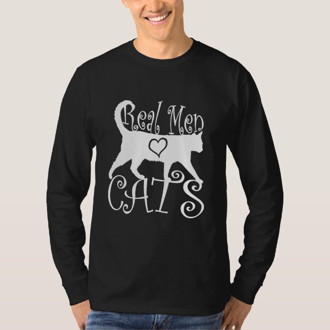Camiseta Los hombres de verdad aman los gatos (Anverso)