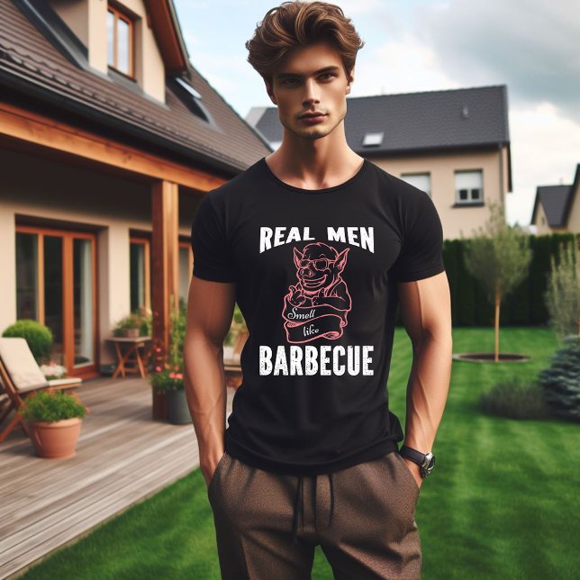 Camiseta Los Hombres De Verdad Funny Huelen Como La Barbaco (Subido por el creador)