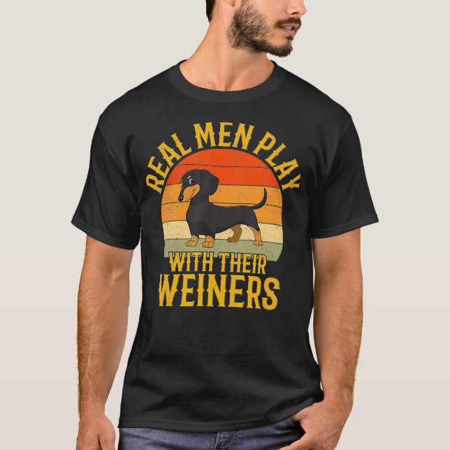 Camiseta Los hombres de verdad juegan con sus tejedores Fun (Anverso)