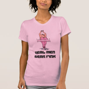 Camiseta Los hombres de verdad llevan rosa divertido ballet