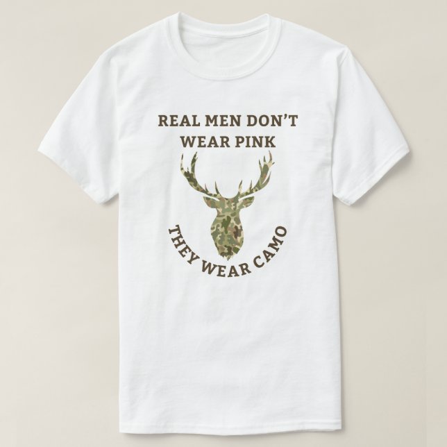Camiseta Los hombres de verdad no llevan rosa llevan la cac (Diseño del anverso)