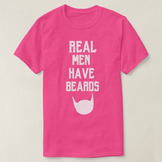 Camiseta Los hombres de verdad tienen barba 1 (Diseño del anverso)