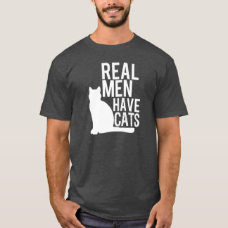 Camiseta Los hombres de verdad tienen gatos graciosos
