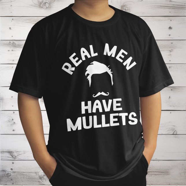Camiseta Los Hombres de Verdad Tienen Mullets, Amante del E (Subido por el creador)