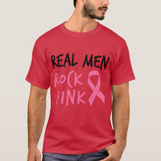 Camiseta Los hombres de verdad tocan el rosa luchando contr