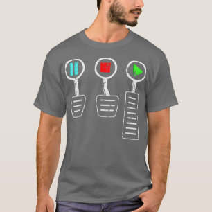 Camiseta Los hombres de verdad usan tres pedales 3 graciosa