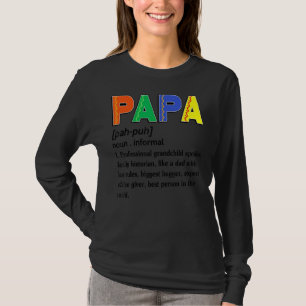 Camiseta Los hombres definen al Papa Nutrición Nutritiva Dí