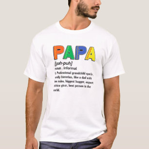 Camiseta Los hombres definen al Papa Nutrición Nutritiva Dí