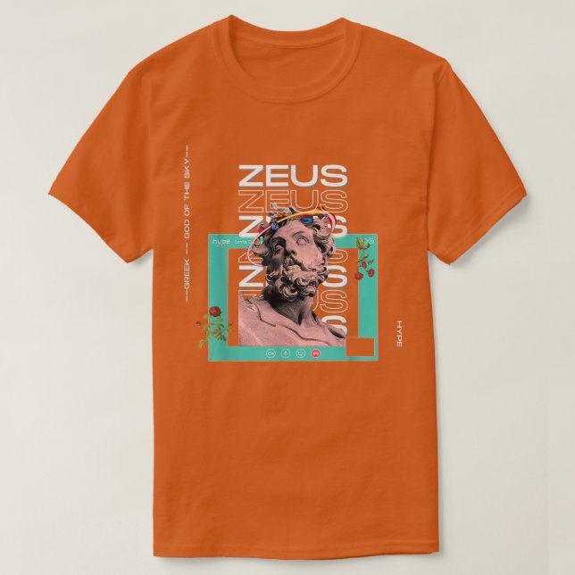 Camiseta Los hombres del Dios griego ZeusDios del cielo (Diseño del anverso)