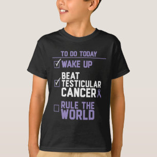Camiseta Los hombres derrotan al cáncer testicular en el mu