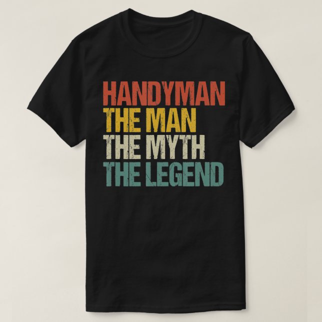 Camiseta Los Hombres Divertido Handyman El Hombre El Mito L (Diseño del anverso)