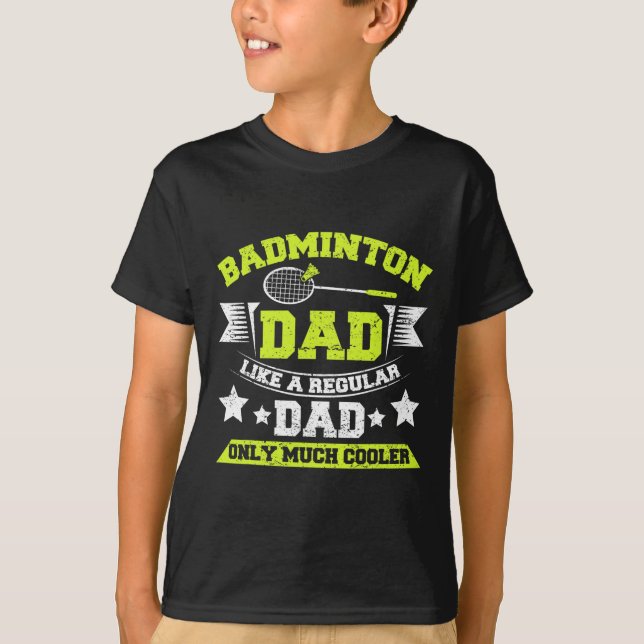 Camiseta Los Hombres Dminton Dad Me Gusta Un Papá Regular S (Anverso)