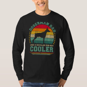 Camiseta Los Hombres Doberman Papá Como Un Padre Regular Pe