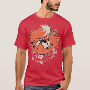 Camiseta Los hombres durmiendo en flores sakura adorables e