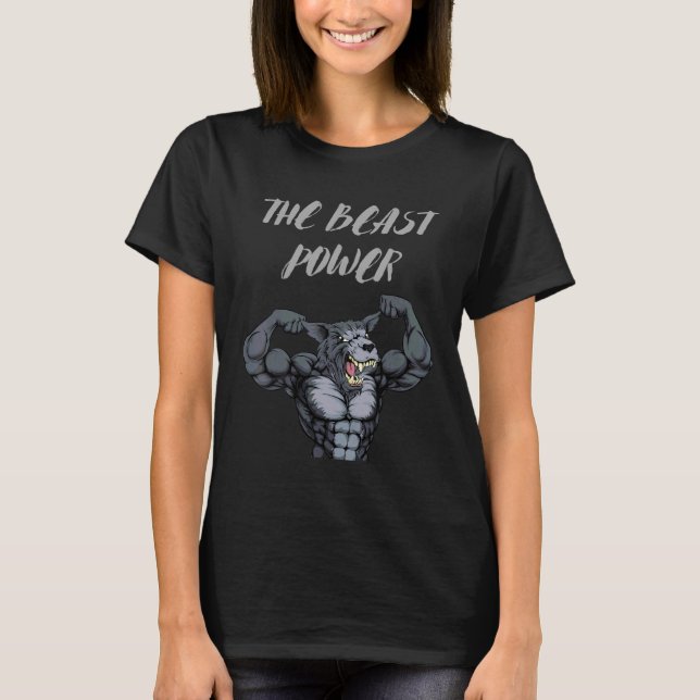 Camiseta Los Hombres El Cuerpo Del Poder De La Bestia Const (Anverso)